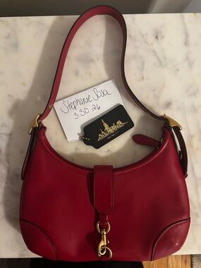 Coach Red Hamptons Hobo